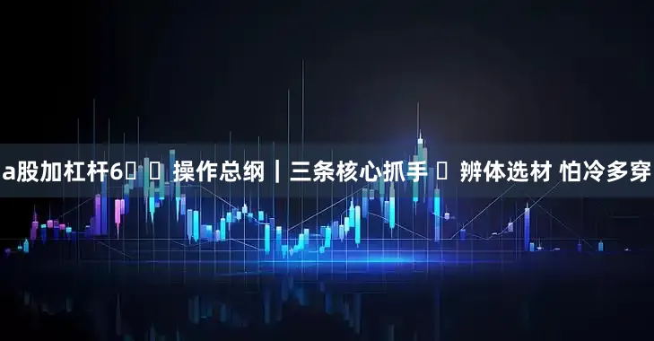 a股加杠杆6️⃣操作总纲｜三条核心抓手 ✅辨体选材 怕冷多穿