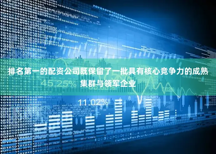 排名第一的配资公司既保留了一批具有核心竞争力的成熟集群与领军企业